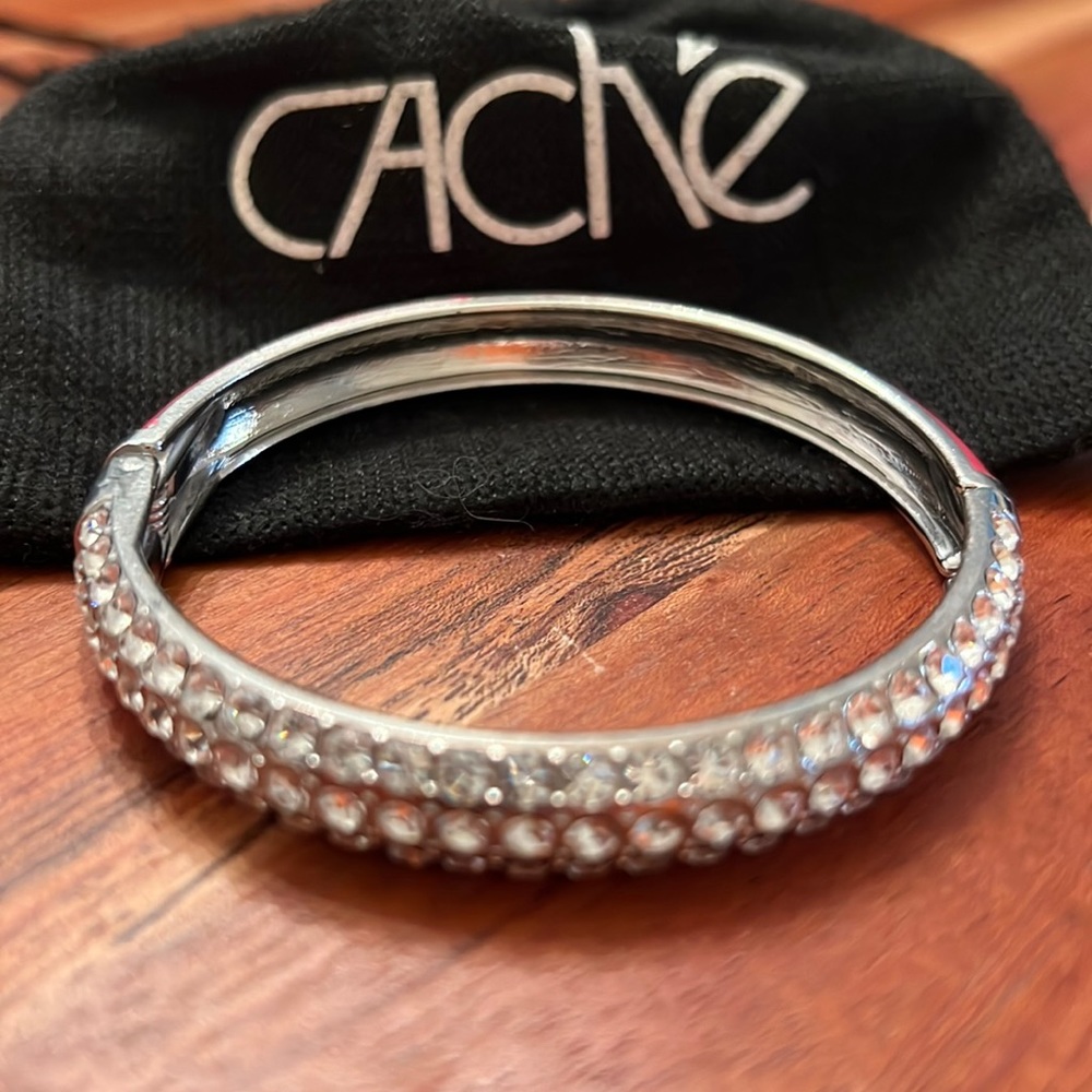 Cache Rhinestone Bangle Bracelet - image 3